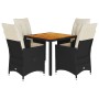 5-piece garden furniture set with black synthetic rattan cushions by vidaXL, Garden sets - Ref: Foro24-3276681, Price: 539,81...