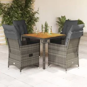 5-piece garden dining set with gray synthetic rattan cushions by vidaXL, Garden sets - Ref: Foro24-3276725, Price: 569,34 €, ...