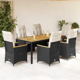7-piece garden dining set and black synthetic rattan cushions by vidaXL, Garden sets - Ref: Foro24-3276837, Price: 782,02 €, ...