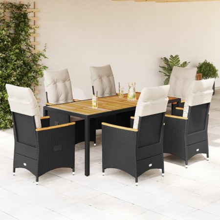 7-piece garden dining set and black synthetic rattan cushions by vidaXL, Garden sets - Ref: Foro24-3276837, Price: 751,37 €, ...