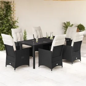 7-piece garden dining set and black synthetic rattan cushions by vidaXL, Garden sets - Ref: Foro24-3276697, Price: 824,80 €, ...
