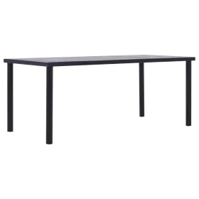 Black MDF and concrete gray dining table 200x100x75 cm by vidaXL, Kitchen and dining tables - Ref: Foro24-281861, Price: 221,...