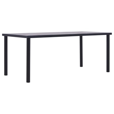 Black MDF and concrete gray dining table 200x100x75 cm by vidaXL, Kitchen and dining tables - Ref: Foro24-281861, Price: 224,...