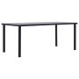 Black MDF and concrete gray dining table 200x100x75 cm by vidaXL, Kitchen and dining tables - Ref: Foro24-281861, Price: 224,...