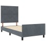 Estructura de cama Gris oscuro 90 x 200 cm Terciopelo