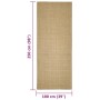 Alfombra de sisal para rascador 100x250 cm von vidaXL, Katzenmöbelzubehör - Ref: Foro24-3203424, Preis: 124,51 €, Rabatt: %