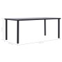 Black MDF and concrete gray dining table 200x100x75 cm by vidaXL, Kitchen and dining tables - Ref: Foro24-281861, Price: 224,...
