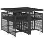 5-teiliges Gartenmöbel-Set mit schwarzen synthetischen Rattankissen von vidaXL, Gartensets - Ref: Foro24-3211615, Preis: 266,...