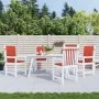 Low back chair cushions 4 units red melange fabric 100x50x4 cm by vidaXL, Cushions for chairs and sofas - Ref: Foro24-4002464...