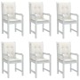 Cojines silla respaldo bajo 6 ud tela crema melange 100x50x4 cm de vidaXL, Cojines para sillas y sofás - Ref: Foro24-4002453,...