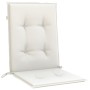 Cojines silla respaldo bajo 6 ud tela crema melange 100x50x4 cm de vidaXL, Cojines para sillas y sofás - Ref: Foro24-4002453,...