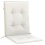 Cojines silla respaldo bajo 6 ud tela crema melange 100x50x4 cm de vidaXL, Cojines para sillas y sofás - Ref: Foro24-4002453,...
