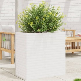 Jardinera madera maciza de pino blanco 70x40x68,5 cm