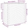 Jardinera madera maciza de pino blanco 70x40x68,5 cm de vidaXL, Maceteros y jardineras - Ref: Foro24-3282485, Precio: 185,44 ...