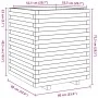 Solid Douglas fir wood planter 60x60x72.5 cm by vidaXL, Pots and planters - Ref: Foro24-3282582, Price: 195,42 €, Discount: %