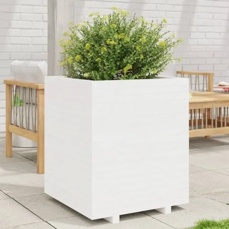 Solid white pine wood planter 60x60x72.5 cm by vidaXL, Pots and planters - Ref: Foro24-3282580, Price: 220,63 €, Discount: %