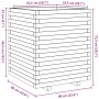 Solid white pine wood planter 60x60x72.5 cm by vidaXL, Pots and planters - Ref: Foro24-3282580, Price: 223,58 €, Discount: %