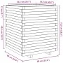 Solid white pine wood planter 60x60x72.5 cm by vidaXL, Pots and planters - Ref: Foro24-3282580, Price: 220,63 €, Discount: %
