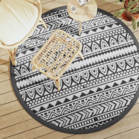 Alfombra de exterior PP negro Ø160 cm de vidaXL, Protectores para exterior - Ref: Foro24-368515, Precio: 32,20 €, Descuento: %