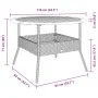 Gartentisch aus grauem PE-Rattan mit Holzoberfläche Ø110x71 cm von vidaXL, Gartentische - Ref: Foro24-368626, Preis: 153,49 €...