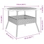 Gartentisch aus grauem PE-Rattan mit Holzoberfläche Ø110x71 cm von vidaXL, Gartentische - Ref: Foro24-368626, Preis: 157,06 €...