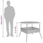Gartentisch aus grauem PE-Rattan mit Holzoberfläche Ø110x71 cm von vidaXL, Gartentische - Ref: Foro24-368626, Preis: 153,49 €...