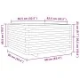 Jardinera madera maciza de pino blanco 90x90x49,5 cm de vidaXL, Maceteros y jardineras - Ref: Foro24-3282535, Precio: 236,23 ...