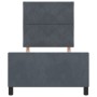 Estructura de cama Gris oscuro 90 x 200 cm Terciopelo