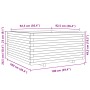 Solid white pine wood planter 100x100x49.5 cm by vidaXL, Pots and planters - Ref: Foro24-3282540, Price: 268,92 €, Discount: %