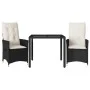Table and chairs with cushions 3 pieces black synthetic rattan by vidaXL, Garden sets - Ref: Foro24-3276691, Price: 322,88 €,...