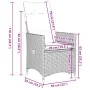 Garden chairs and table with cushions 3 pieces gray PE rattan by vidaXL, Garden sets - Ref: Foro24-3276723, Price: 303,77 €, ...