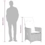 Garden chairs and table with cushions 3 pieces gray PE rattan by vidaXL, Garden sets - Ref: Foro24-3276723, Price: 303,77 €, ...