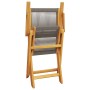 3-teiliges Bistroset aus Polypropylen und grauem Massivholz von vidaXL, Gartensets - Ref: Foro24-3281878, Preis: 207,30 €, Ra...