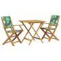 3-piece bistro set solid wood fabric leaf print by vidaXL, Garden sets - Ref: Foro24-3281884, Price: 194,51 €, Discount: %