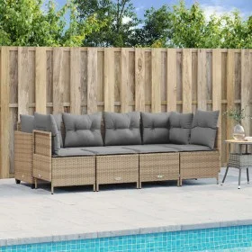 Gartensofa-Set mit Kissen, 5-teilig, beiges synthetisches Rattan von vidaXL, Gartensets - Ref: Foro24-3261524, Preis: 398,91 ...