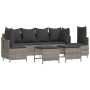 Garden sofa set with cushions 5 pieces gray synthetic rattan by vidaXL, Garden sets - Ref: Foro24-3261547, Price: 393,19 €, D...