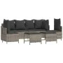 Garden sofa set with cushions 5 pieces gray synthetic rattan by vidaXL, Garden sets - Ref: Foro24-3261547, Price: 415,22 €, D...