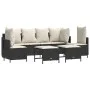 5-teiliges Gartenmöbel-Set und schwarze synthetische Rattankissen von vidaXL, Gartensets - Ref: Foro24-3261545, Preis: 379,07...