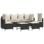 5-teiliges Gartenmöbel-Set und schwarze synthetische Rattankissen von vidaXL, Gartensets - Ref: Foro24-3261545, Preis: 385,19...