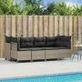 Garden sofa and cushion set 5 pieces light gray synthetic rattan by vidaXL, Garden sets - Ref: Foro24-3261526, Price: 397,05 ...