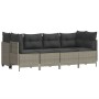 Garden sofa and cushion set 5 pieces light gray synthetic rattan by vidaXL, Garden sets - Ref: Foro24-3261526, Price: 396,34 ...