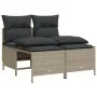 Garden sofa and cushion set 5 pieces light gray synthetic rattan by vidaXL, Garden sets - Ref: Foro24-3261526, Price: 397,05 ...