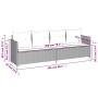 Gartensofa- und Kissenset, 5-teilig, hellgraues synthetisches Rattan von vidaXL, Gartensets - Ref: Foro24-3261526, Preis: 396...