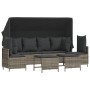 Garden sofa set with cushions 5 pieces gray synthetic rattan by vidaXL, Garden sets - Ref: Foro24-3261553, Price: 438,92 €, D...