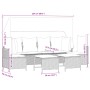 Garden sofa set with cushions 5 pieces gray synthetic rattan by vidaXL, Garden sets - Ref: Foro24-3261553, Price: 438,92 €, D...
