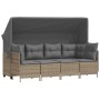 Garden sofa set with cushions 5 pieces beige synthetic rattan by vidaXL, Garden sets - Ref: Foro24-3261530, Price: 421,16 €, ...