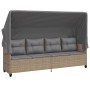 Garden sofa set with cushions 5 pieces beige synthetic rattan by vidaXL, Garden sets - Ref: Foro24-3261530, Price: 421,16 €, ...