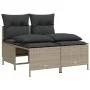 Garden sofa and cushion set 5 pieces light gray synthetic rattan by vidaXL, Garden sets - Ref: Foro24-3261532, Price: 437,34 ...