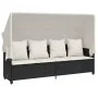 5-teiliges Gartenmöbel-Set und schwarze synthetische Rattankissen von vidaXL, Gartensets - Ref: Foro24-3261551, Preis: 440,45...