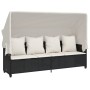 5-teiliges Gartenmöbel-Set und schwarze synthetische Rattankissen von vidaXL, Gartensets - Ref: Foro24-3261551, Preis: 417,23...
